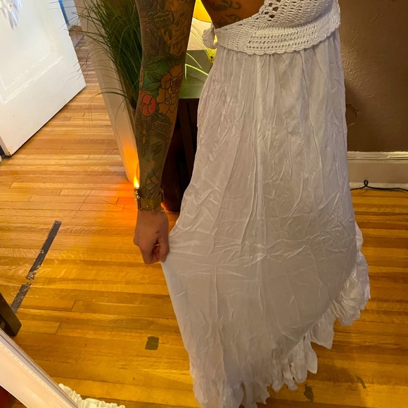 Crochet Linen Dress - Picture 6 of 11